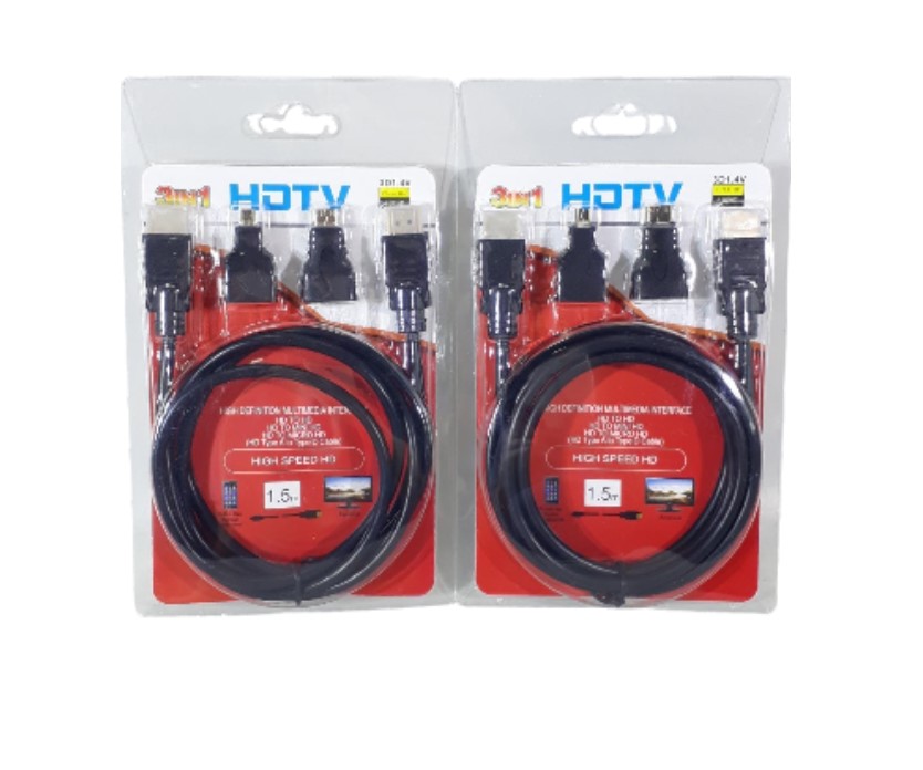 Cable Hdmi Mas Adaptadores Micro Hdmi Y Mini Hdm.