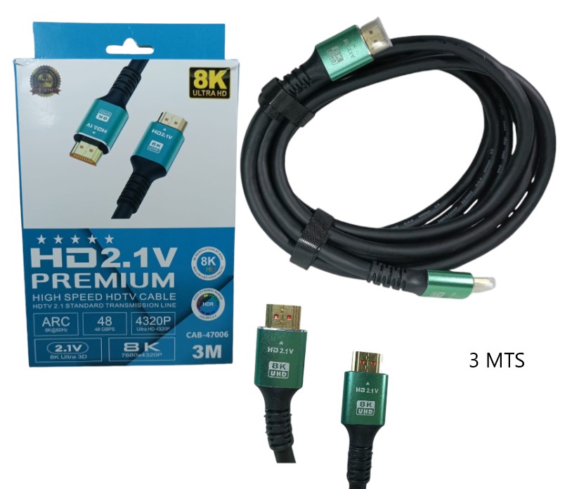 Cable Hdmi A Hdmi 8k 60 Hz / 4k 120hz Ultra Hd 4320p