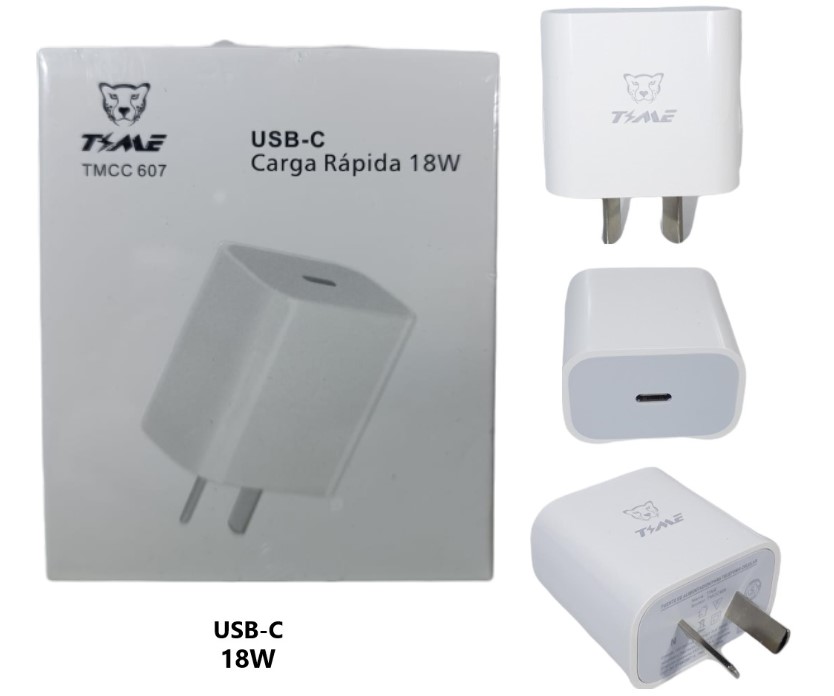Cargador Cabezal Usb Tipo C 18w Carga Rápida Sin Cable.