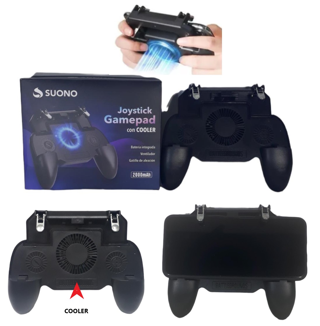 Gamepad Joystick Gamer Con Cooler Suono