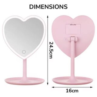 Espejo Con Luces Led Con Forma De Corazón